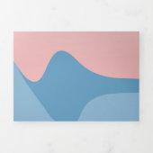 モダンオーガニック日の海結婚 三つ折り招待状 (カバー)