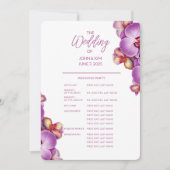 モダンオーキッド フルウェディングプログラム 招待状 (正面)