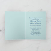 モダンオーシャン シーシェルズ ビーチウェディング 招待状 (内部)