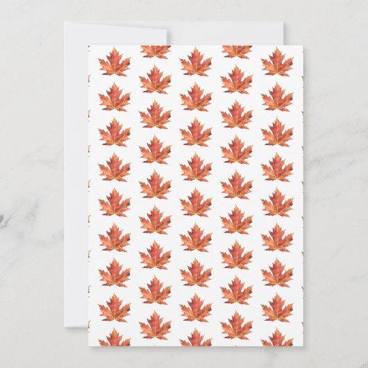 モダンオータムリーフ感謝祭ディナー 招待状 (裏面)