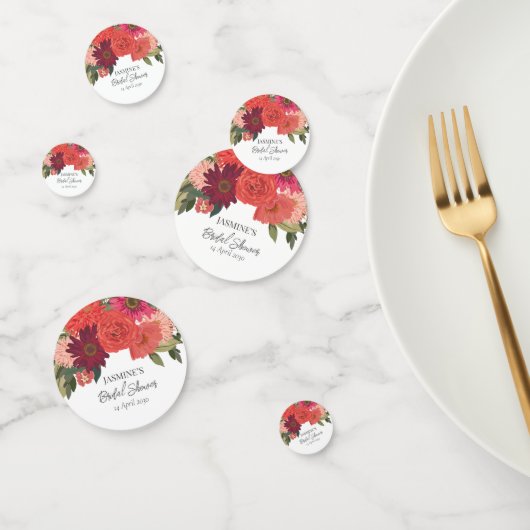 モダンオータム フラワーブライダルシャワー コンフェッティ (グループ)