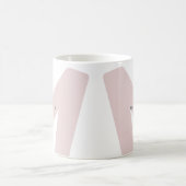 モダンオーバーサモノグラムのイズのイニシャルと名前 コーヒーマグカップ (中央)