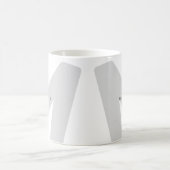 モダンオーバーサモノグラムのイズのイニシャルと名前 コーヒーマグカップ (中央)