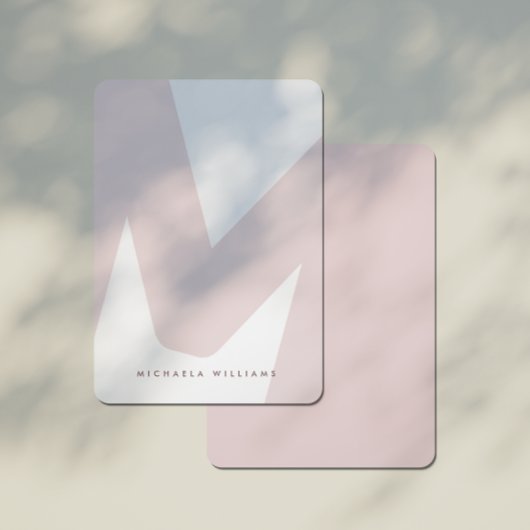 モダンオーバーサモノグラムのイズイニシャルおよび名前ノートC ノートカード