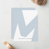 モダンオーバーサモノグラムのイズイニシャルおよび名前ノートC ノートカード (正面/裏面インサイチュ)