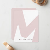 モダンオーバーサモノグラムのイズイニシャルおよび名前ノートC ノートカード (正面/裏面インサイチュ)