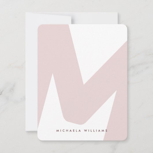 モダンオーバーサモノグラムのイズイニシャルおよび名前ノートC ノートカード (正面)