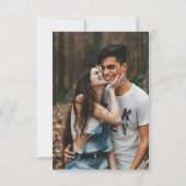 モダンオーバーレイ白文字結婚のロマンチックな写真 サンキューカード (裏面)