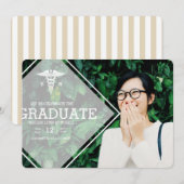 モダンオーバーレイ | RN 卒業パーティーの写真 招待状 (正面/裏面)