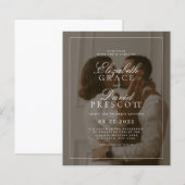 モダンオールドマネースタイル 結婚式 写真オーバーレイ (正面/裏面)