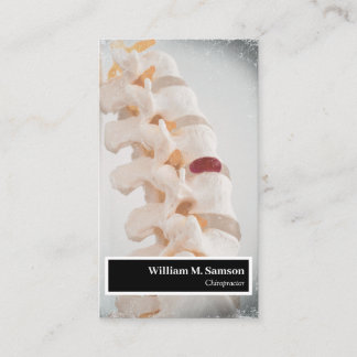 モダンカイロプラクター背骨クローズアップ 名刺