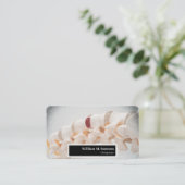 モダンカイロプラクター背骨クローズアップ 名刺 (スタンド正面)