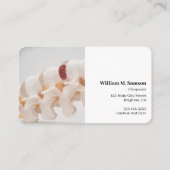 モダンカイロプラクター背骨クローズアップ 名刺 (裏面)