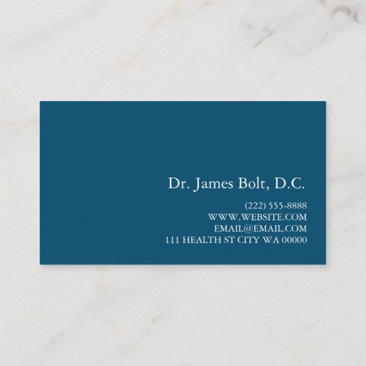 モダンカイロプラクティックカイロプラクター 名刺 (裏面)