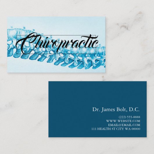 モダンカイロプラクティックカイロプラクター 名刺 (正面/裏面)