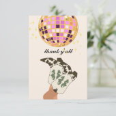 モダンカウガールレッグスカウボーイディスコボールベージュ サンキューカード (スタンド正面)