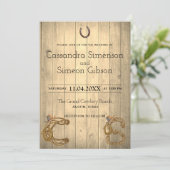 モダンカウボーイ　ウッドラスティックウェディングデー 招待状 (スタンド正面)