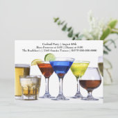 モダンカクテルパーティー 招待状 (スタンド正面)