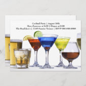 モダンカクテルパーティー 招待状 (正面/裏面)