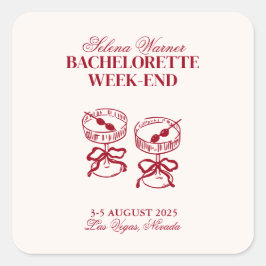 モダンカクテル独身最後の週末 スクエアシール