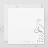 モダンカクテル誕生日パーティー（アクア） 招待状 (裏面)