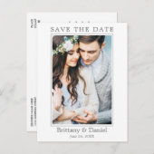 モダンカシンプルップル写真保存日 ポストカード (正面/裏面)