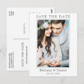 モダンカシンプルップル写真保存日 ポストカード (正面/裏面)