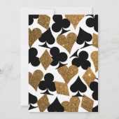 モダンカジノゴールドグリッター結婚式招待状 招待状 (裏面)