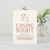モダンカジノナイトパーティの招待状 招待状 (スタンド正面)