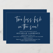 モダンカジュアルおもしろい,ブライダルシャワービーチパーティー 招待状 (正面/裏面)