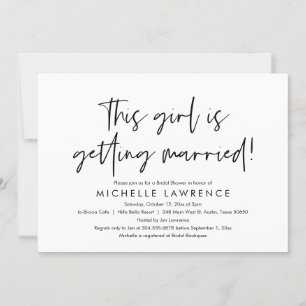 モダンカジュアルおもしろい,ブライダルシャワービーチパーティー 招待状