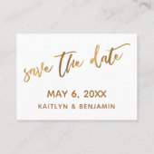 モダンカジュアルのWebサイトと日付カードの保存 名刺 (裏面)