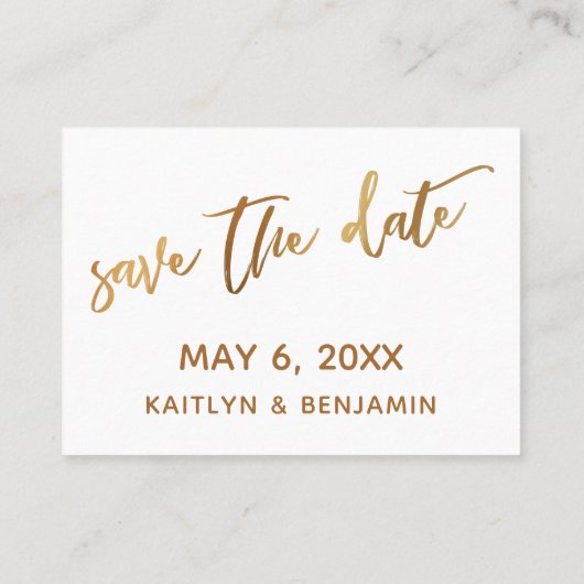 モダンカジュアルのWebサイトと日付カードの保存 名刺 (裏面)