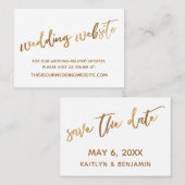 モダンカジュアルのWebサイトと日付カードの保存 名刺 (正面/裏面)