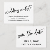 モダンカジュアルのWebサイトと日付カードの保存 名刺 (正面/裏面)