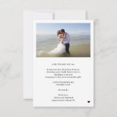 モダンカジュアルタイポグラフィ4写真結婚コラージュ サンキューカード (裏面)