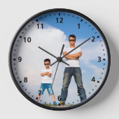 モダンカジュアルパーソナライズされた家族の写真の壁 壁時計 (正面)