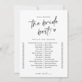 モダンカジュアルブライダルシャワーは彼女の方が 招待状 (正面)