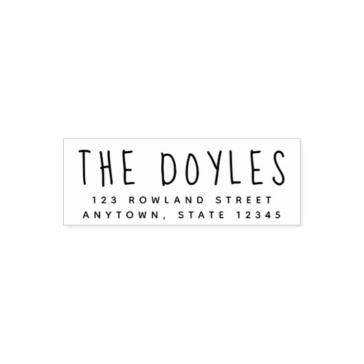 モダンカジュアルレタリング型スクリプト差出人住所 セルフインキングスタンプ (デザイン)