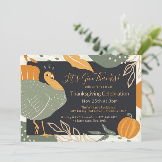 モダンカジュアル与え感謝していディナへ 招待状 (スタンド正面)