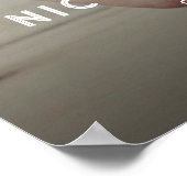 モダンカジュアル写真の結婚歓迎サイン ポスター (角)