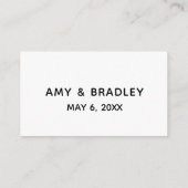 モダンカジュアル手書き結婚式感謝カード エンクロージャーカード (裏面)