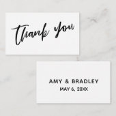 モダンカジュアル手書き結婚式感謝カード エンクロージャーカード (正面/裏面)