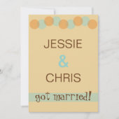 モダンカジュアル結婚発表招待状 招待状 (正面)