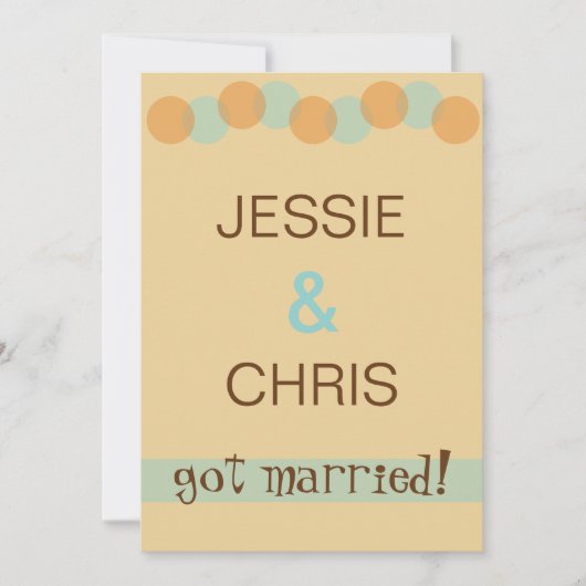 モダンカジュアル結婚発表招待状 招待状 (正面)