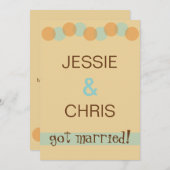 モダンカジュアル結婚発表招待状 招待状 (正面/裏面)