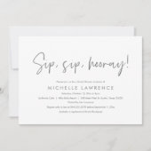 モダンカジュアル,おもしろい,よくはしゃぐブライダルシャワーパーティー 招待状 (正面)