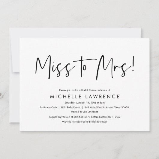 モダンカジュアル,おもしろい,よくはしゃぐブライダルシャワーパーティー 招待状 (正面)