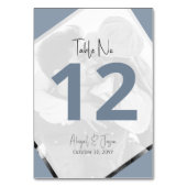 モダンカジュアルDusty Blue結婚の写真 テーブルナンバー (正面)