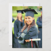 モダンカジュアルScript Photo Graduation招待状 招待状 (裏面)